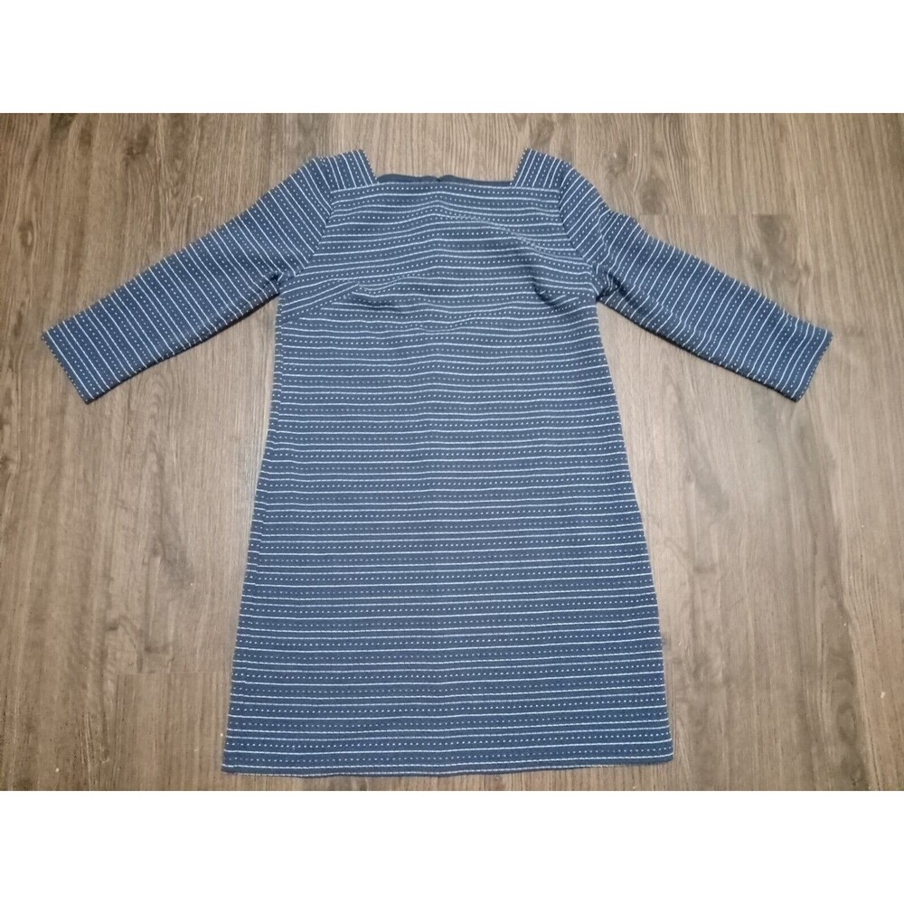 Loft shift Dress Womens size small Small Navy Blue White 3/4 Length Sleeve